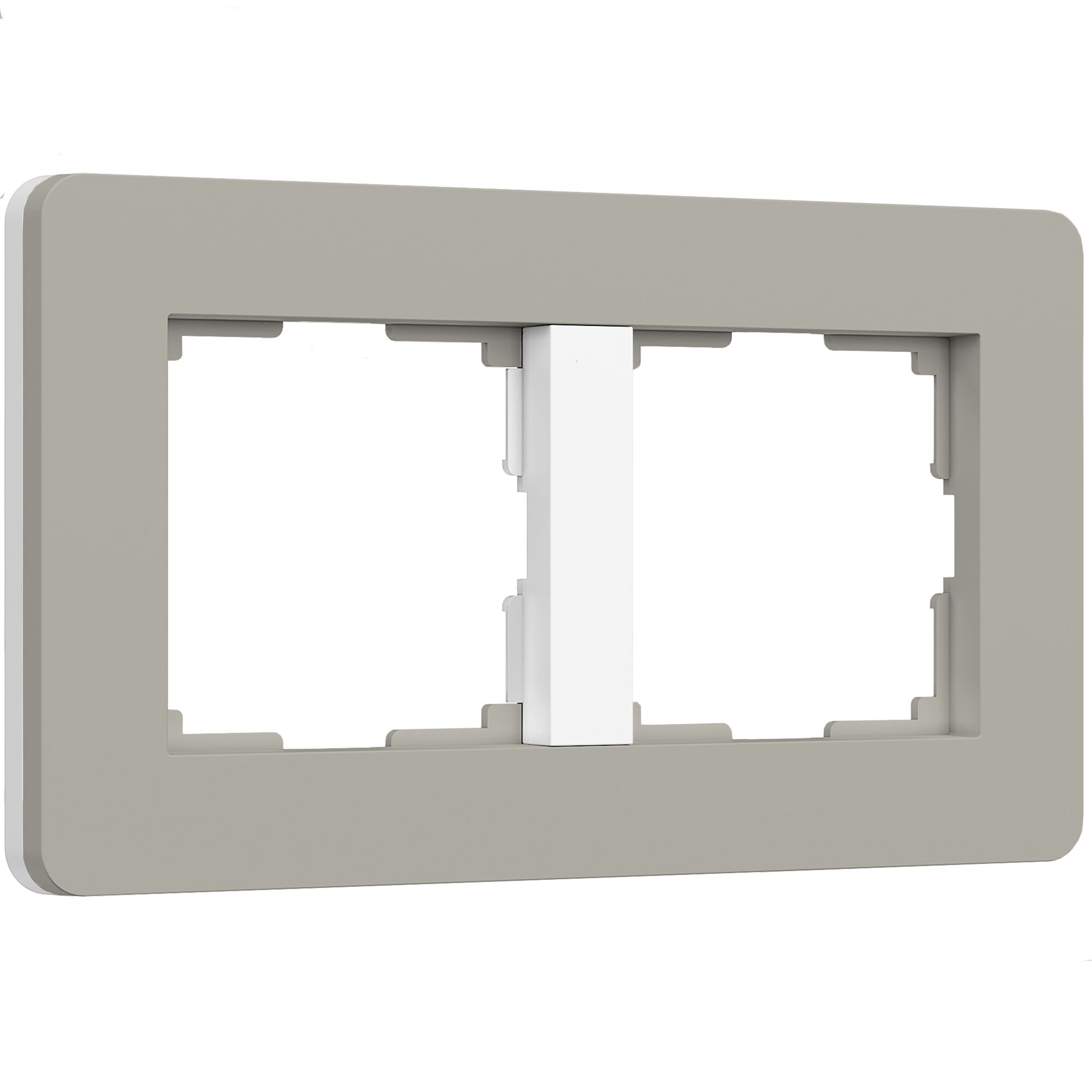 Рамка на 2 поста Werkel Split дымчатый/белый, soft-touch W0023067 a067260