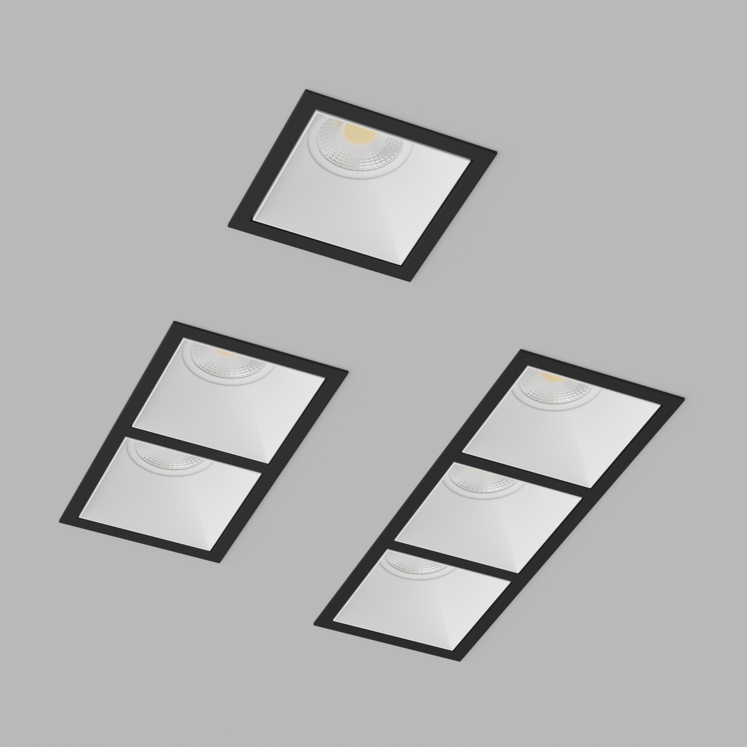 Светильник встраиваемый Ledron RISE-KIT3-Black-White