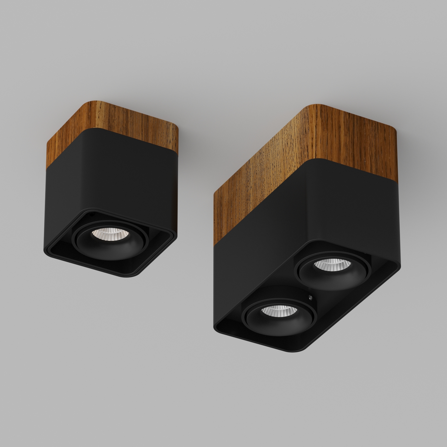 Светильник потолочный светодиодный Ledron TUBING-Wooden-60-Black