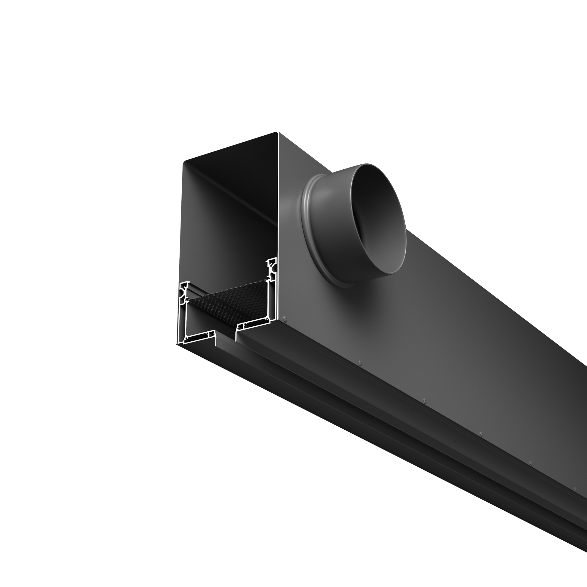 Диффузор с гексагональной сеткой, линейный, ГКЛ 12,5 мм, черный, КСД тип 1 Maytoni Aero ARC-LD-G12-000011