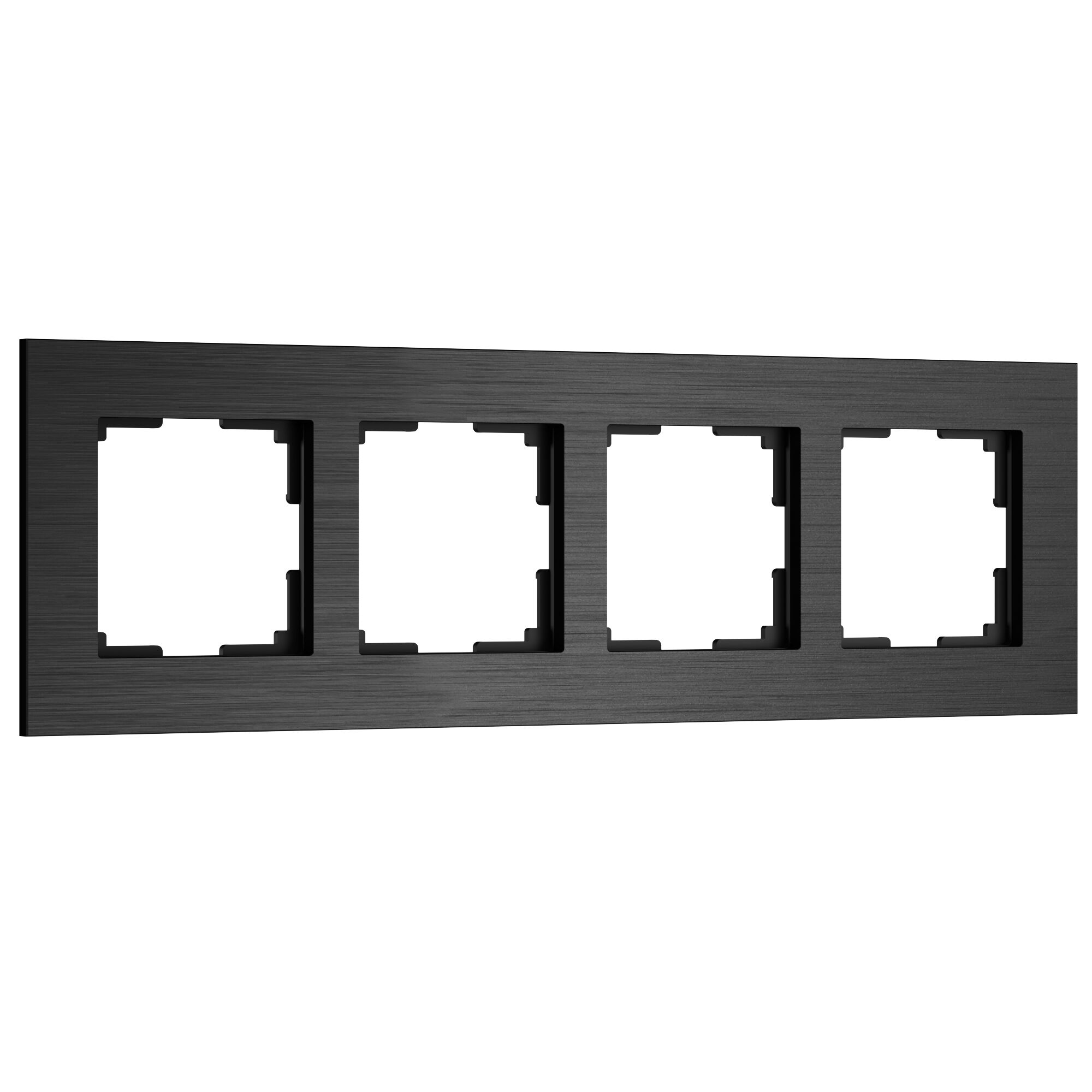 Рамка на 4 поста Werkel AluMax черный алюминий W0043508 a066332