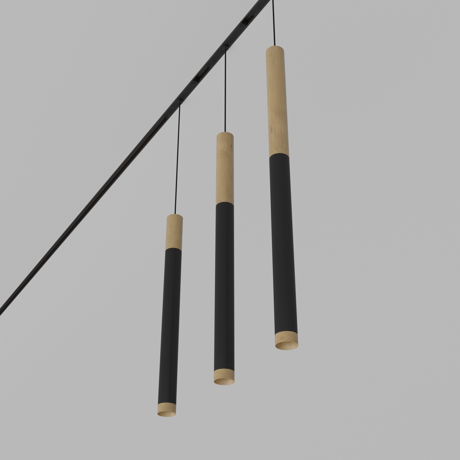 Трековый магнитный светильник светодиодный Ledron Sagi-T40-Wooden-300-Black-4000K