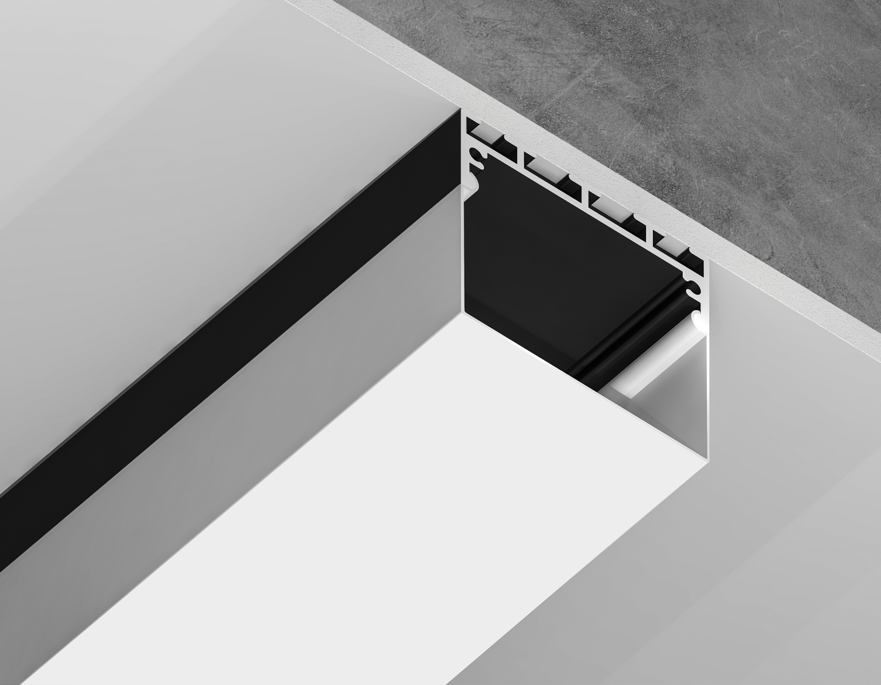 Профиль алюминиевый накладной/подвесной 42*45 "Profile System" Ambrella light Illumination GP3070BK