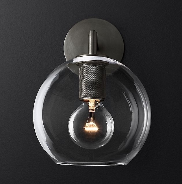 Бра Imperiumloft RH Utilitaire Globe Shade Single Sconce Black 44.537 123275-22