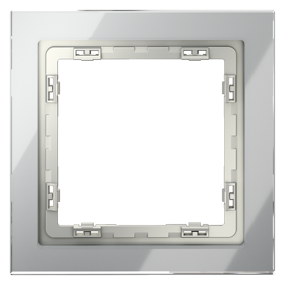Рамка стеклянная VOLTUM S70 на 1 пост, (сталь, стекло) VLS110105