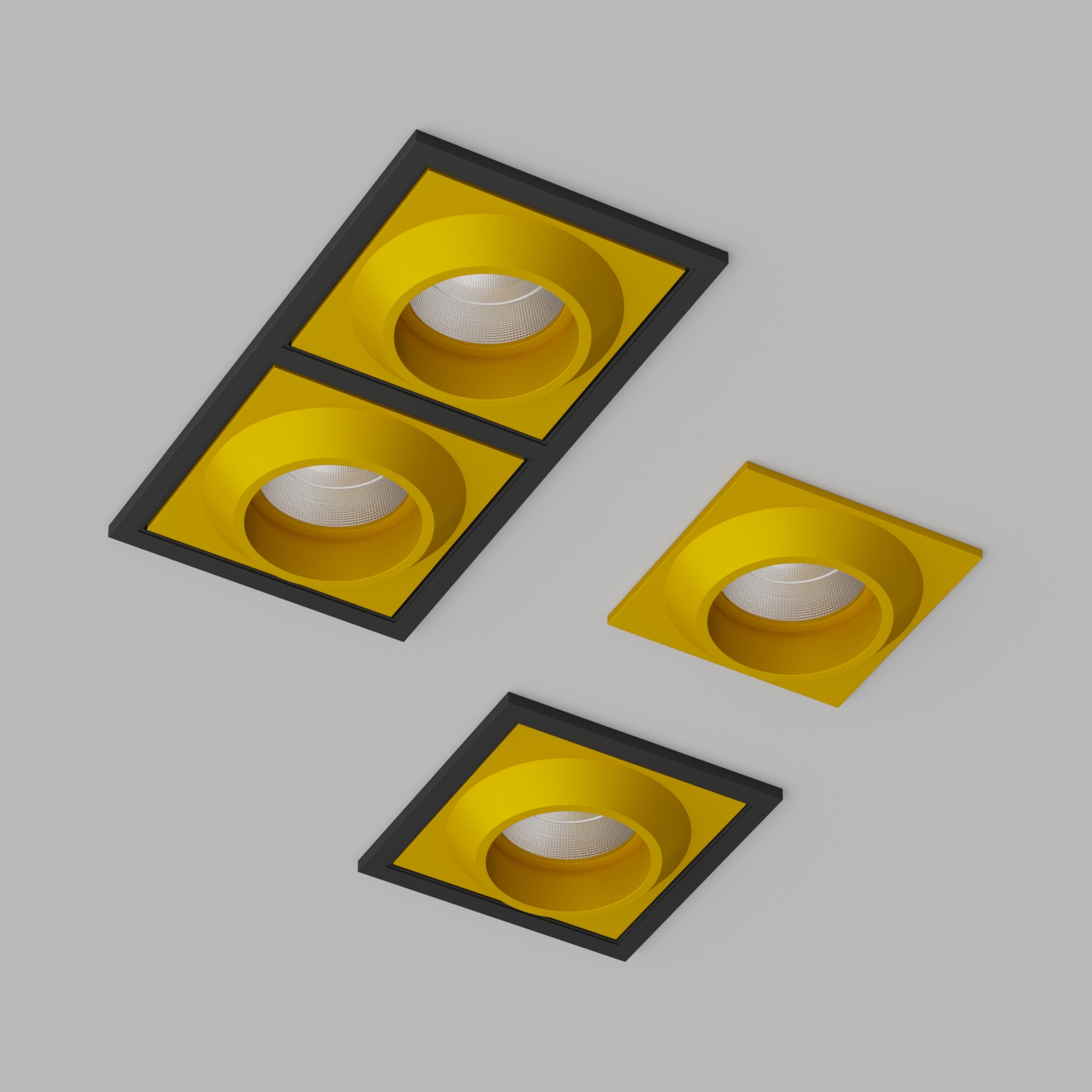 Светильник встраиваемый светодиодный Ledron GIZA-SQ2-Black-Gold