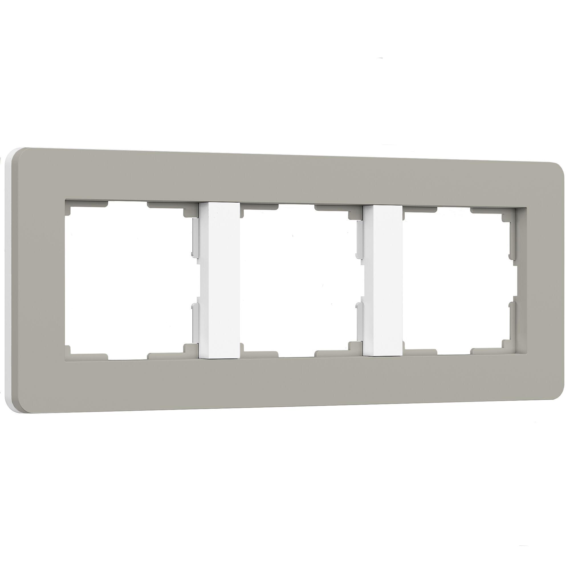 Рамка на 3 поста Werkel Split дымчатый/белый, soft-touch W0033067 a067262
