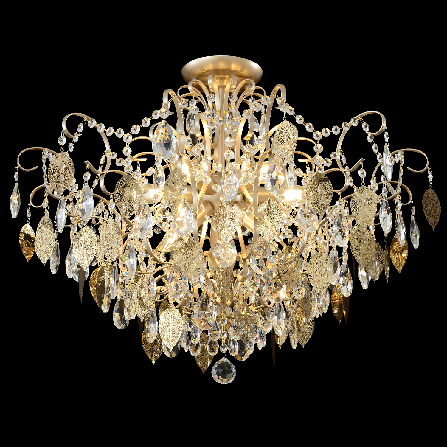 Люстра потолочная Crystal Lux ESMIRALDA PL9 GOLD