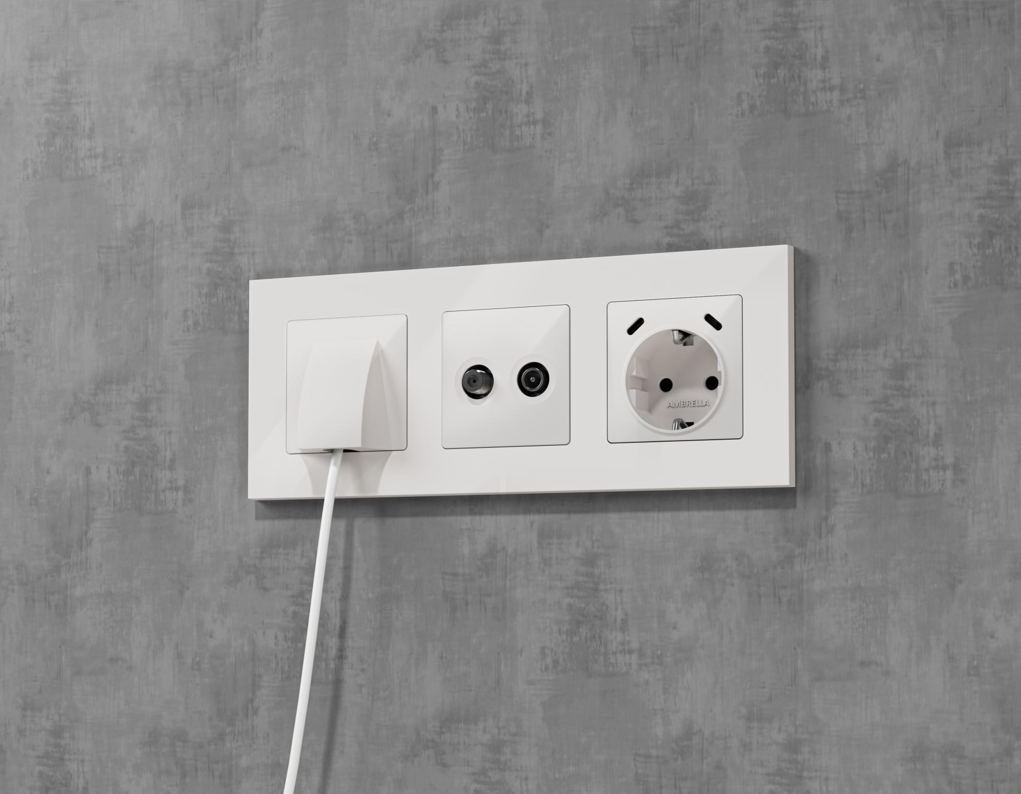 Лицевая панель ALFA для вывода кабеля Ambrella Volt ALFA AP1158