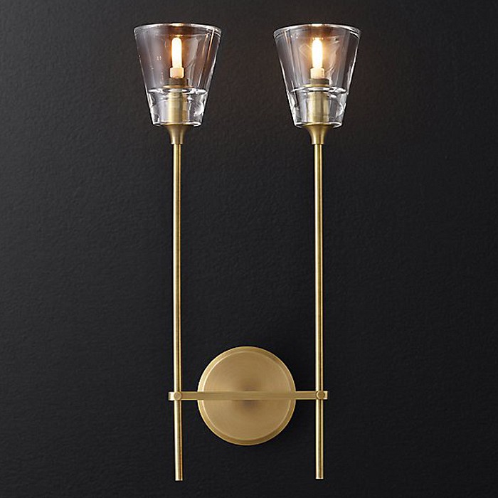 Бра Imperiumloft RH Torche De Verre Double wall lamp 44.395 75065-22