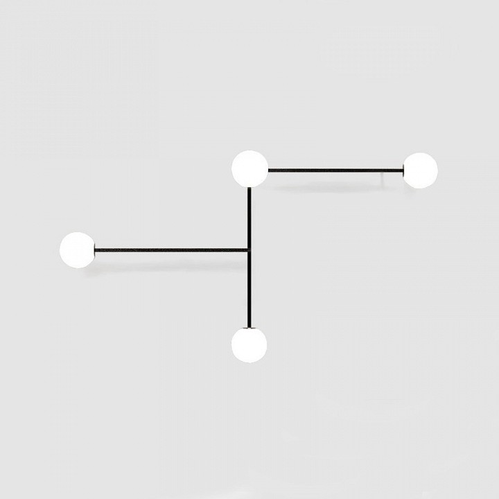 Светильник настенный Imperiumloft LINES 4 черный LINES-13 189565-26