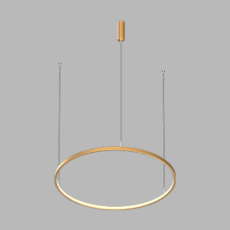 Люстра подвесная светодиодная Ledron LED-ROUND-R600-Brushed-Gold