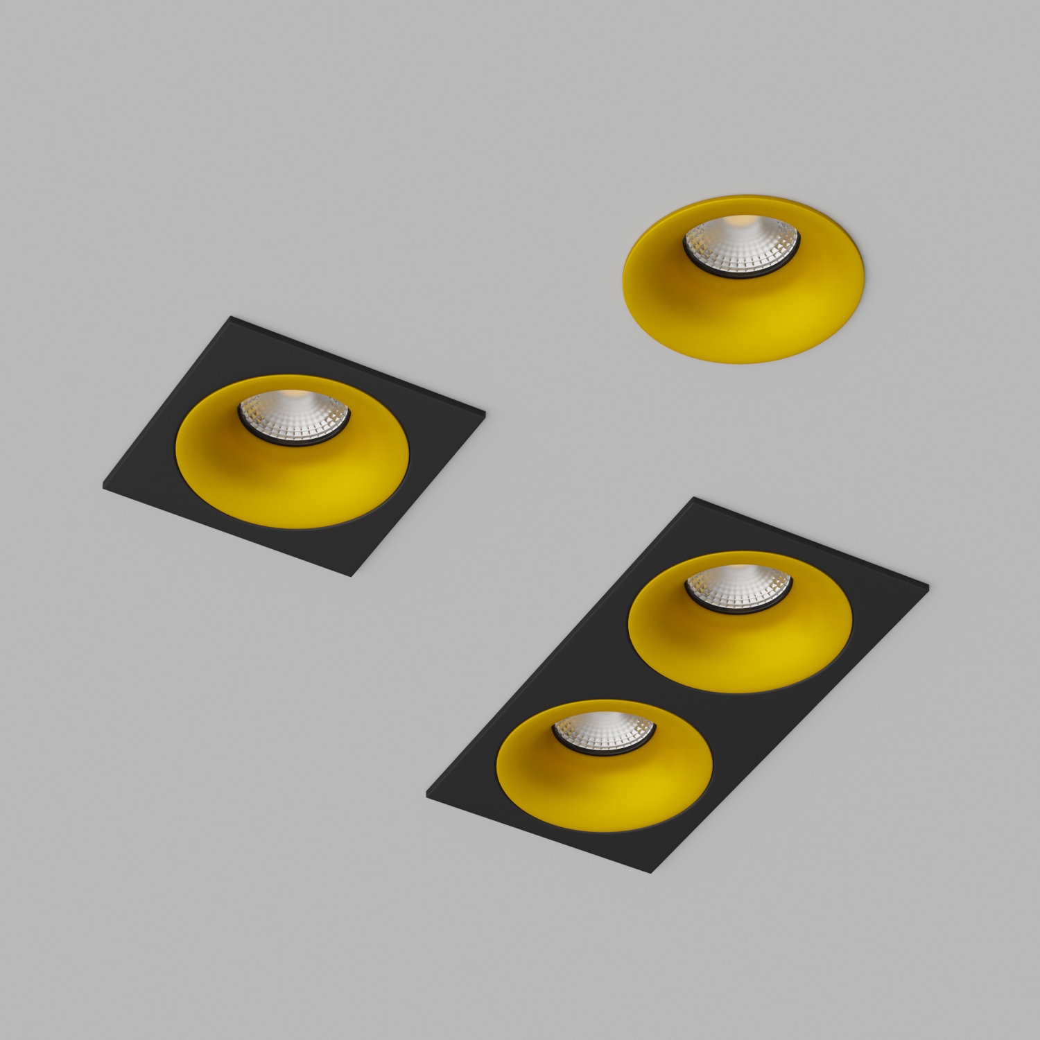 Светильник встраиваемый Ledron MJ1003-SQ2-Black-Gold