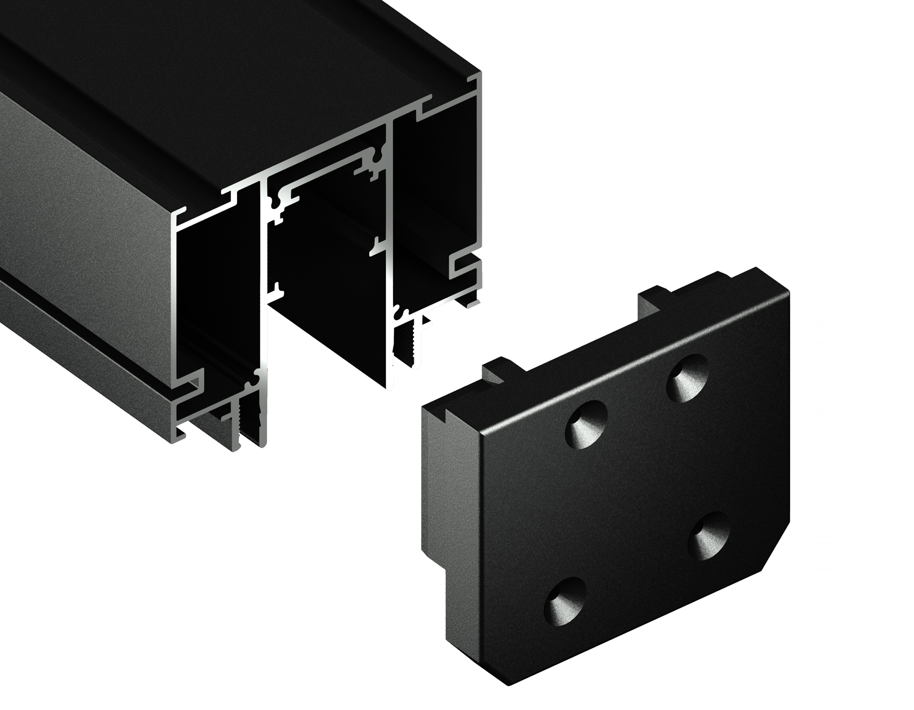 Заглушка для магнитного шинопровода в натяжной потолок (2шт) Ambrella light TRACK SYSTEM GL3610