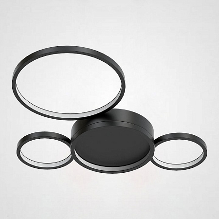 Люстра потолочная светодиодная Imperiumloft TWINE 4 rings Black 204612-26 Люстра потолочная светодиодная Imperiumloft TWINE 4 rings Black 204612-26