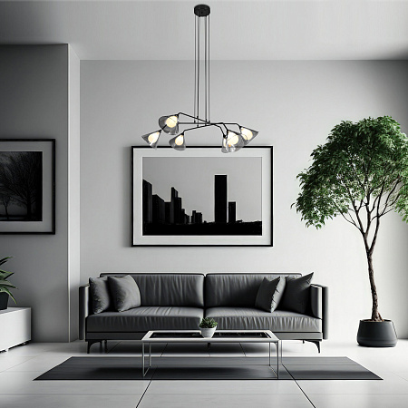 Люстра подвесная Eurosvet Enigma 70161/6 черный a069046 Люстра подвесная Eurosvet Enigma 70161/6 черный a069046