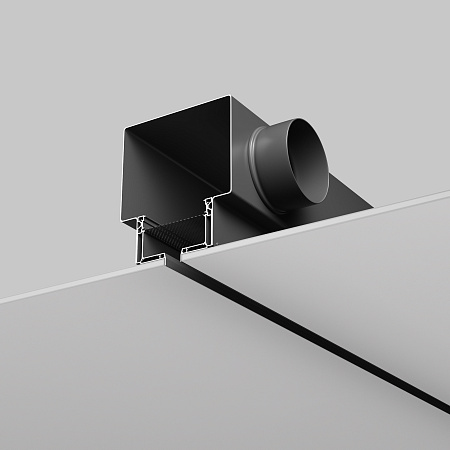 Диффузор с гексагональной сеткой, линейный, ГКЛ 12,5 мм, черный, КСД тип 2 Maytoni Aero ARC-LD-G12-000012