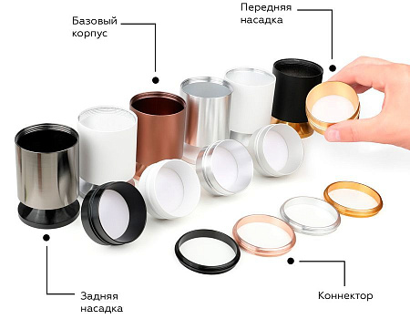 Насадка задняя накладная для корпуса светильника Ambrella Light DIY Spot N6904