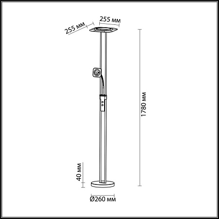 Торшер светодиодный Odeon Light Salut 4676/24FL