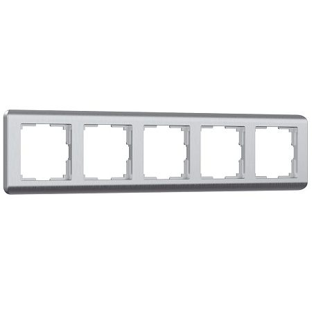 Рамка на 5 постов серебряная Werkel Stream W0052106 4690389172755 a051272 Рамка на 5 постов серебряная Werkel Stream W0052106 4690389172755 a051272