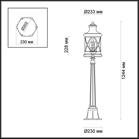 Парковый светильник Odeon Light Sation 4045/3F