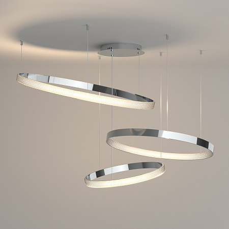 Люстра подвесная светодиодная Eurosvet Posh 90275/3 хром Smart a048449 Люстра подвесная светодиодная Eurosvet Posh 90275/3 хром Smart a048449