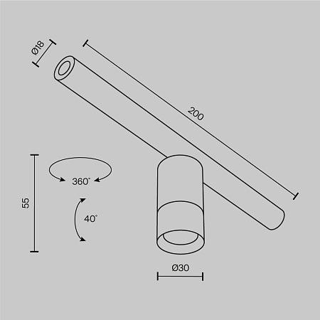 Трековый штанговый светильник Maytoni Axity Focus LED C103CL-5W3-6K-B Трековый штанговый светильник Maytoni Axity Focus LED C103CL-5W3-6K-B