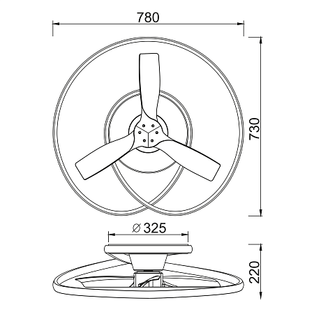 Люстра с вентилятором светодиодная Mantra OCEAN 8236 Люстра с вентилятором светодиодная Mantra OCEAN 8236