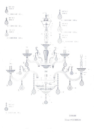 Подвесная люстра Osgona Artifici 719188