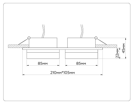 Светильник встраиваемый Ambrella light TN52423 Светильник встраиваемый Ambrella light TN52423