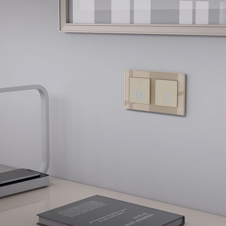 Сенсорный выключатель двухклавишный с функцией Wi-Fi Werkel a048329 a048329 Сенсорный выключатель двухклавишный с функцией Wi-Fi Werkel a048329 a048329