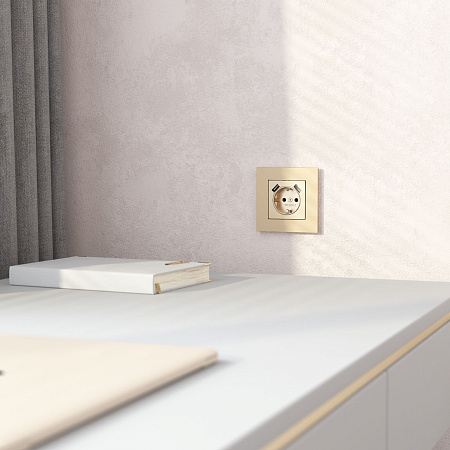 Рамка на 1 пост Werkel AluMax шампань W0013511 a066333