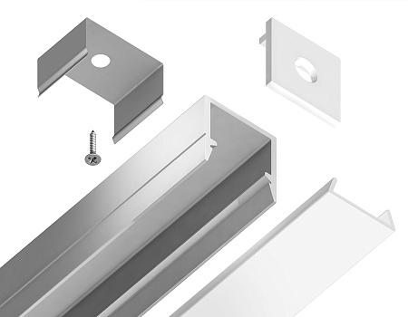 Профиль алюминиевый накладной 10*10 Ambrella light Illumination GP1650AL Профиль алюминиевый накладной 10*10 Ambrella light Illumination GP1650AL