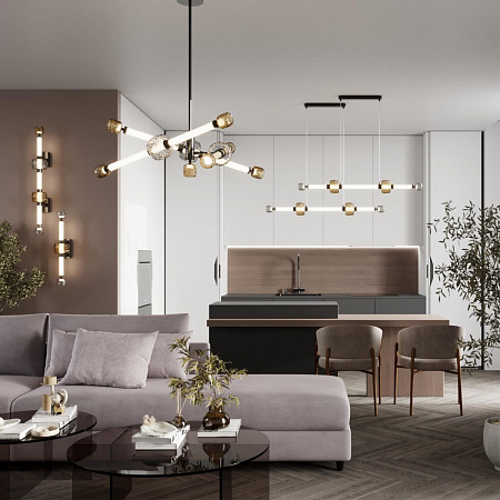 Люстра на штанге светодиодная Odeon Light KLIFF 5427/54CL