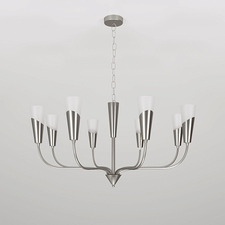 Люстра подвесная Eurosvet Rhyton 60167/8 никель a068285 Люстра подвесная Eurosvet Rhyton 60167/8 никель a068285