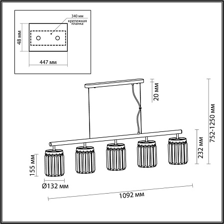 Подвесной светильник Odeon Light Vassa 4987/5 Подвесной светильник Odeon Light Vassa 4987/5