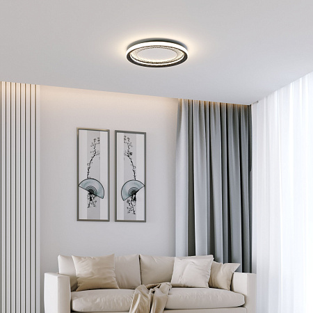 Светильник потолочный светодиодный Eurosvet Parafe 40023/1 LED серый a069304 Светильник потолочный светодиодный Eurosvet Parafe 40023/1 LED серый a069304