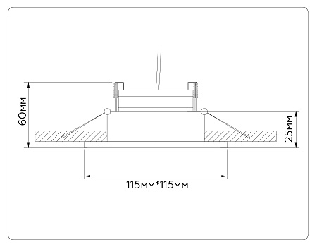 Светильник встраиваемый Ambrella light TN52342 Светильник встраиваемый Ambrella light TN52342