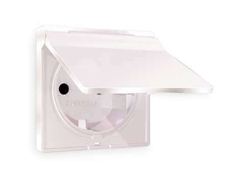 Лицевая панель для электрической розетки с заземлением со шторками и крышкой IP44 QUANT Ambrella Volt ALFA AP2080 Лицевая панель для электрической розетки с заземлением со шторками и крышкой IP44 QUANT Ambrella Volt ALFA AP2080