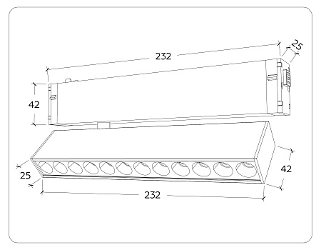 Трековый магнитный диммируемый светодиодный светильник Ambrella light Magnetic 220V GL1341 Трековый магнитный диммируемый светодиодный светильник Ambrella light Magnetic 220V GL1341