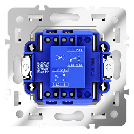 Перекрестный переключатель встраиваемый VOLTUM S70 одноклавишный (белый матовый) VLS010502 Перекрестный переключатель встраиваемый VOLTUM S70 одноклавишный (белый матовый) VLS010502