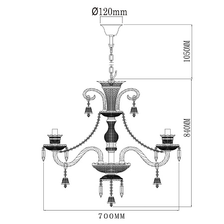 Люстра хрустальная Chiaro Барселона 313012508 Люстра хрустальная Chiaro Барселона 313012508