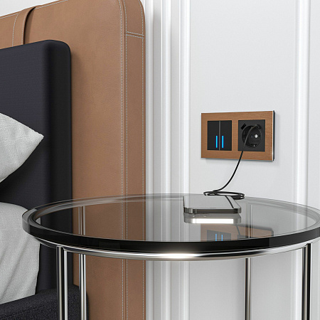 Сенсорный выключатель двухклавишный с подсветкой 1000 Вт Werkel W4520008 a057679 Сенсорный выключатель двухклавишный с подсветкой 1000 Вт Werkel W4520008 a057679