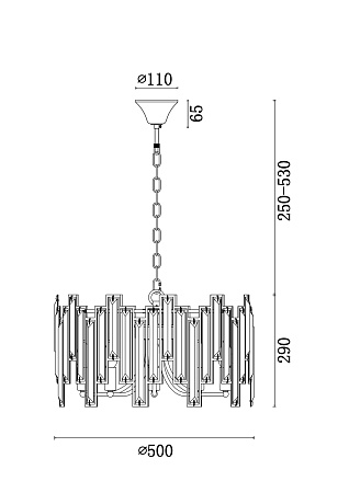 Хрустальная люстра Freya Megan FR5085PL-05CH Хрустальная люстра Freya Megan FR5085PL-05CH