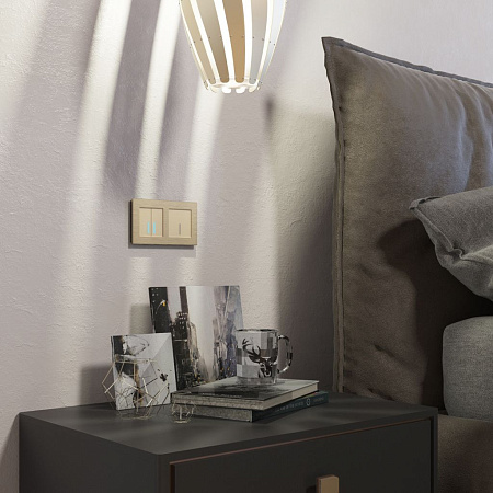 Сенсорный выключатель двухклавишный с функцией Wi-Fi Werkel a048329 a048329 Сенсорный выключатель двухклавишный с функцией Wi-Fi Werkel a048329 a048329