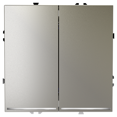 Выключатель встраиваемый VOLTUM S70 двухклавишный с подсветкой (шелк) VLS020204 Выключатель встраиваемый VOLTUM S70 двухклавишный с подсветкой (шелк) VLS020204