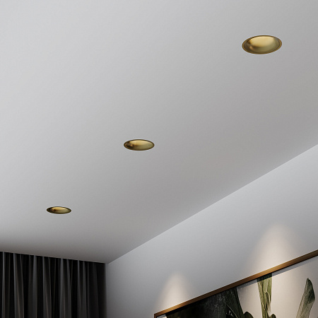 Светильник встраиваемый светодиодный Elektrostandard Bliss 25070/LED 15W 4000K латунь a069408