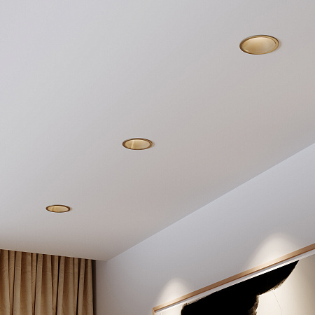 Светильник встраиваемый светодиодный Elektrostandard Forte 25071/LED 15W 4000K латунь a069411