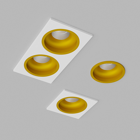 Светильник встраиваемый светодиодный Ledron LEVEL-SQ2-TRIAC-White-Gold