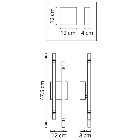 Светильник настенный светодиодный Lightstar Iris 734647 Светильник настенный светодиодный Lightstar Iris 734647